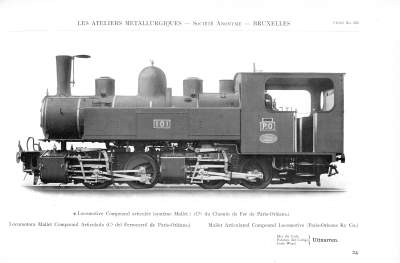 <b>Locomotive Compound articulée (système Mallet)</b><br>Cie du Chemin de fer de Paris-Orléans